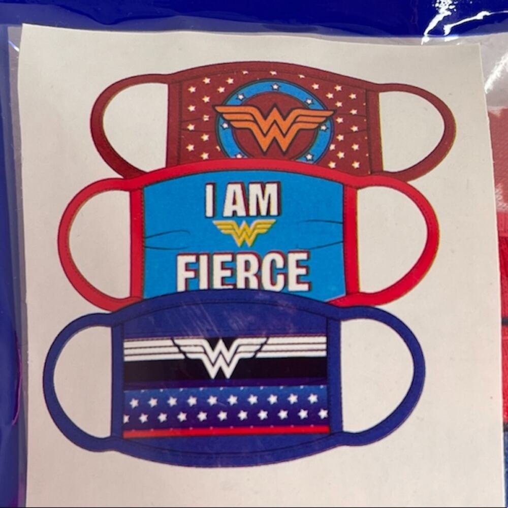 DC Comics Wonder Woman Kids Masks, 3 Pack, Red